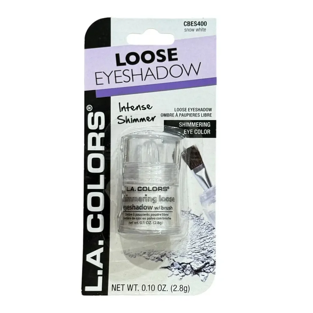 LA Colors Shimmering Loose Eyeshadow Snow‎ White .10oz Sealed CBES400